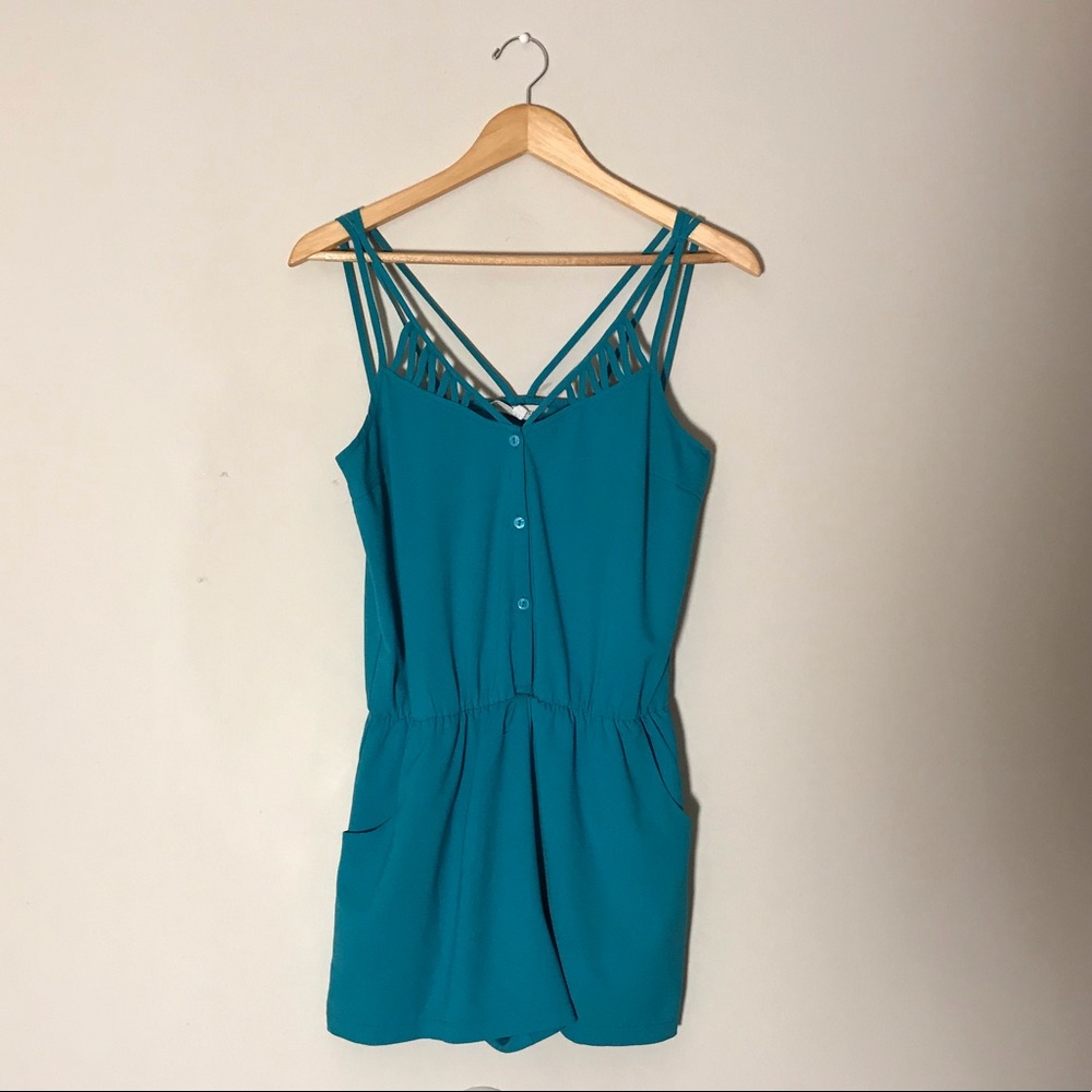 altar’d state teal romper size m